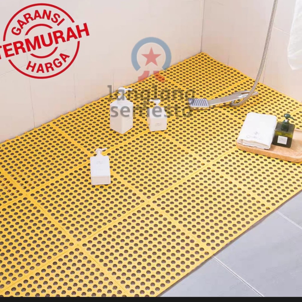 ALAS KANDANG KUCING ALAS KANDANG ANJING ALAS KANDANG KELINCI 30x30 POLKADOT - TATAKAN KANDANG-KUNING
