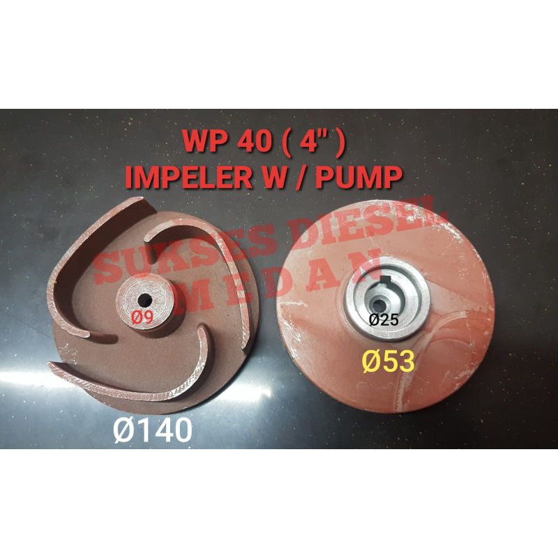 Impeler Kipas Pompa Air Alkon wp40 4 inci