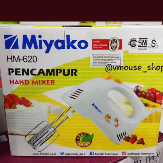 MIXER HAND MIYAKO MIKSER TANGAN MIKSER KUE MIXER KUE PENCAMPUR MIXCER PENGADUK ADONAN MIKSER MANGKOK