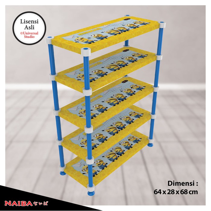 Rak Sepatu Naiba Minion Susun 5 Rak Serbaguna 505 MOB Rak Sepatu Naiba Minion Susun 5 Rak Serbaguna 505 MOB
