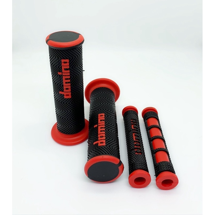 PAKET HANDGRIP GRIP DOMINO BULU + KARET HANDLE REM UNIVERSAL SEMUA MOTOR BISA