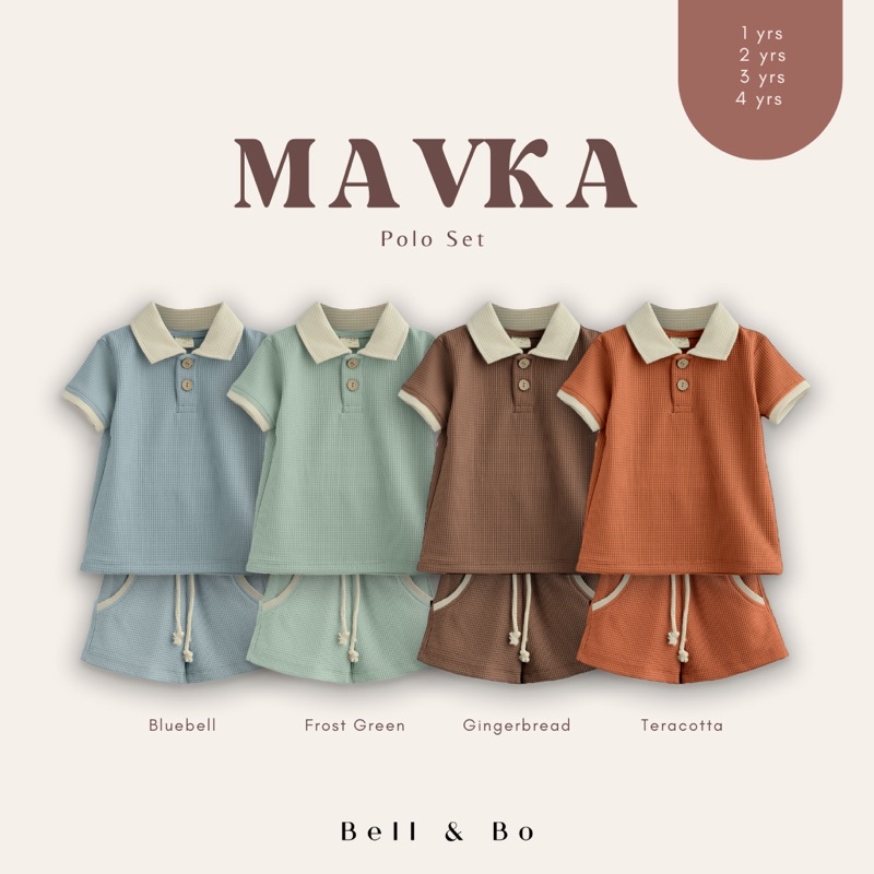 Bell &amp; Bo MAVKA Polo Set Anak 1-4thn / Setelan Anak