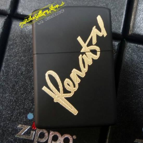 F0r Sale Korek Zippo Custom Grafir Request Logo Gambar Nama Cetak Ukir Black Matte Kw Super Terrm Shopee Indonesia