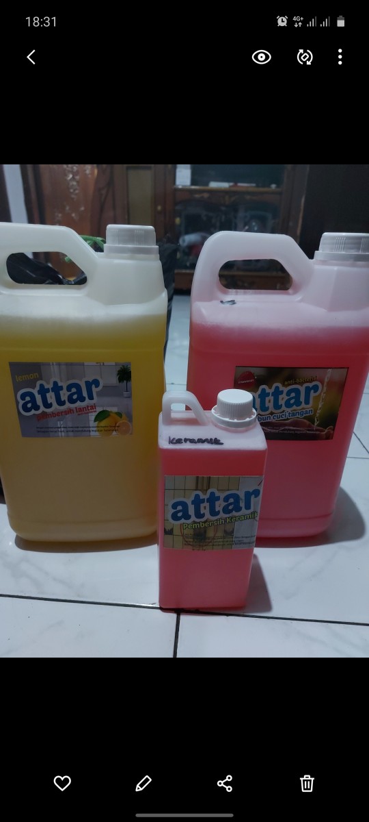 Sabun Pembersih Lantai Attar 5 Liter / Cairan Pel / Floor Cleaner / Sabun Lantai 5 Liter