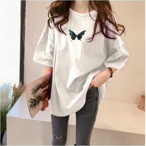 MakeGrosir - TSHIRT OVERSIZE BUTTERFLY (LD 110 , PJ 64)