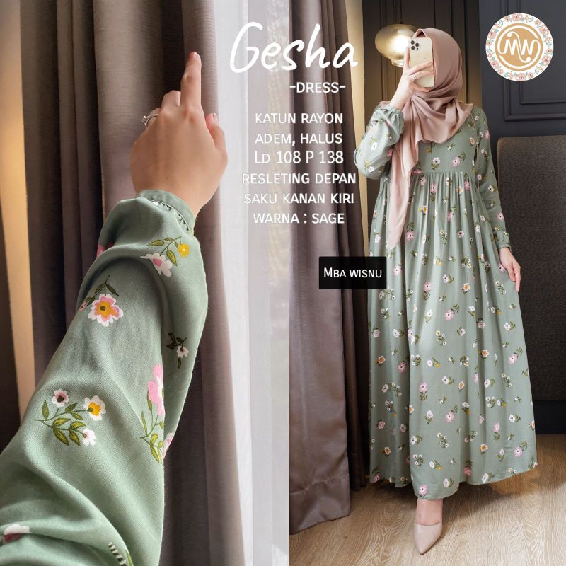 GESHA DRESS ORIGINAL Mba wisnu/ gesha by MW