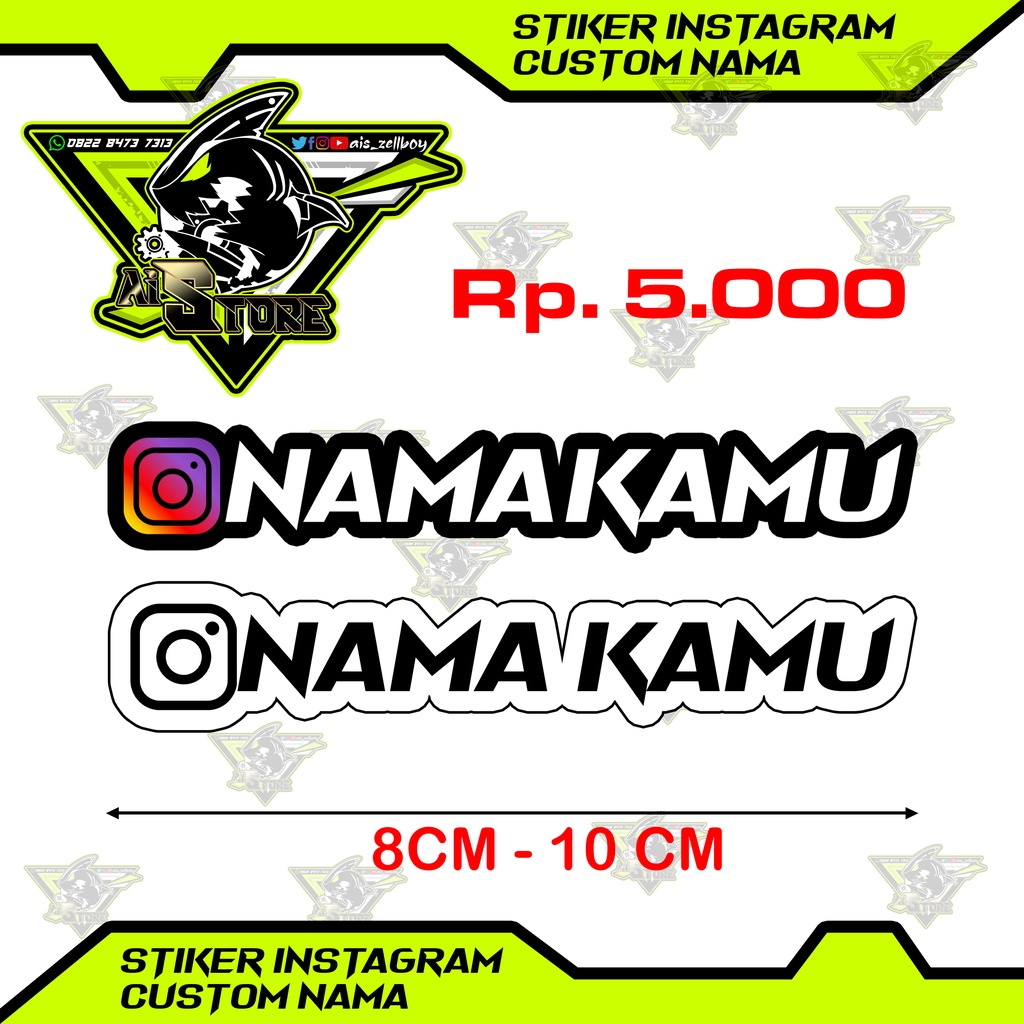 

Stiker Nama Instagram Custom