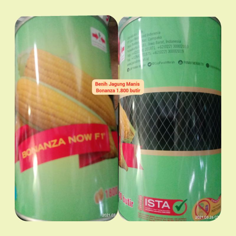 Benih Jagung Manis Kaleng Bonanza - 1.800 butir