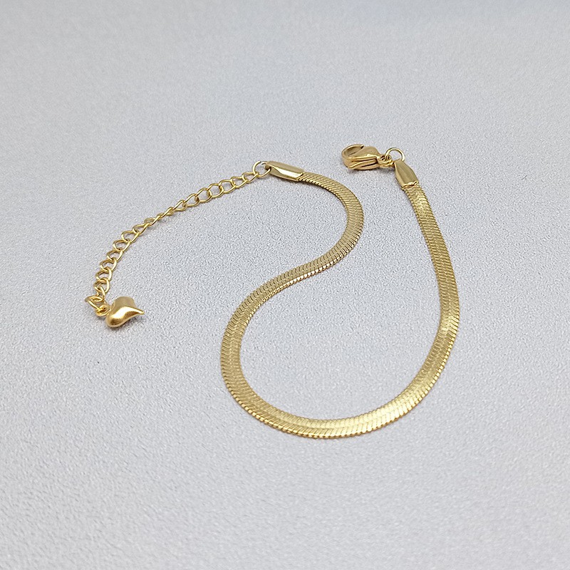 Aksesoris titanium Gelang Tangan gepeng polos anti karat harga grosir bisa COD