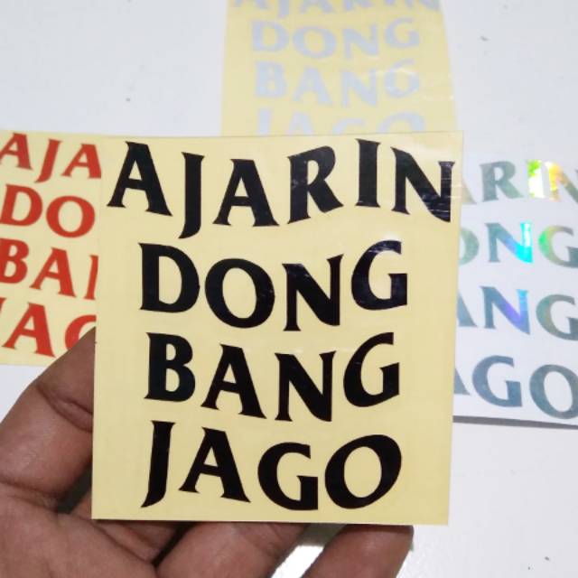 stiker cutting sticker ajarin dong bang jago