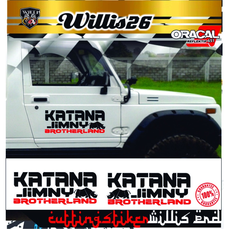 STIKER Kaca MOBIL BADAK Jeep Katana Jimny Kanibal WS34