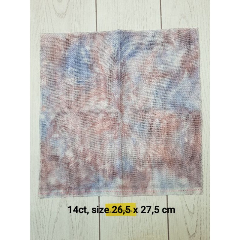 Kain Dyed Aida 14ct untuk Kristik/Cross Stitch