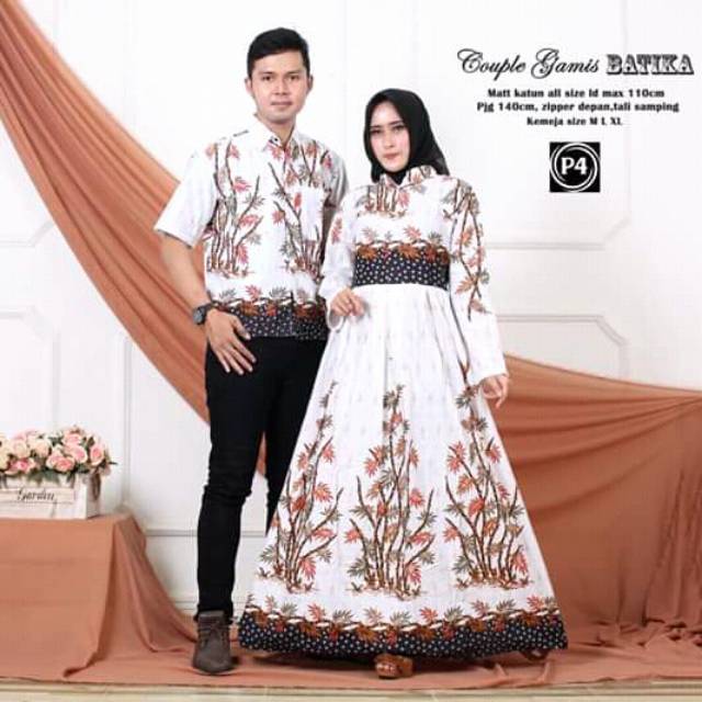 Sarimbit/couole gamis bambu fashion muslim fashion batik fashion pria wanita termurah dan terbaru