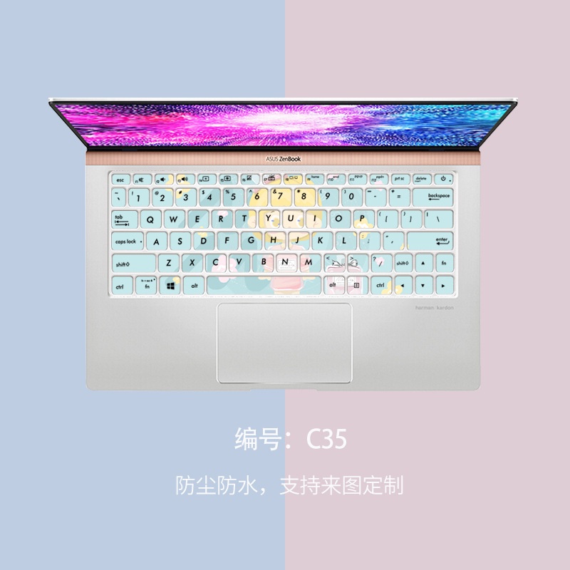 Film Pelindung Keyboard Motif Kartun Bunga Untuk ASUS Inspiron U2 U3300 Deluxe13 &quot;U3300 ZenBook 13 (UX333)