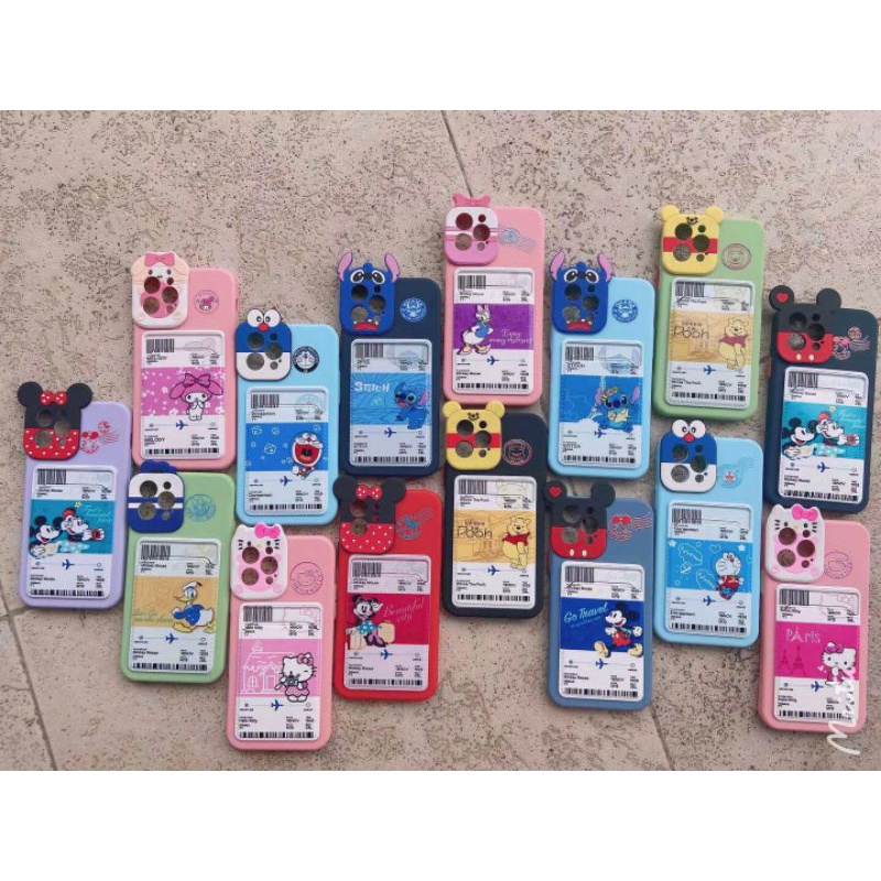 CASE DISNEY INTIP CARD SLOT FOR HP OPPO REALME VIVO XIAOMI REDMI SAMSUNG