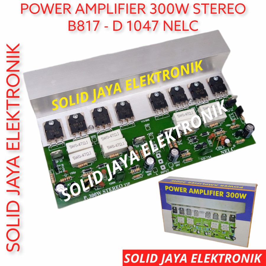 KIT POWER AMPLIFIER STEREO 300W B817 D1047 AMPLI AUDIO 300 WATT W STEREO TR ORIGINAL ASLI NELC N034A