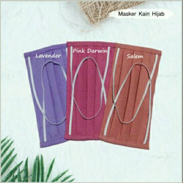Masker kain tali hijab/masker praktis/masker lembut