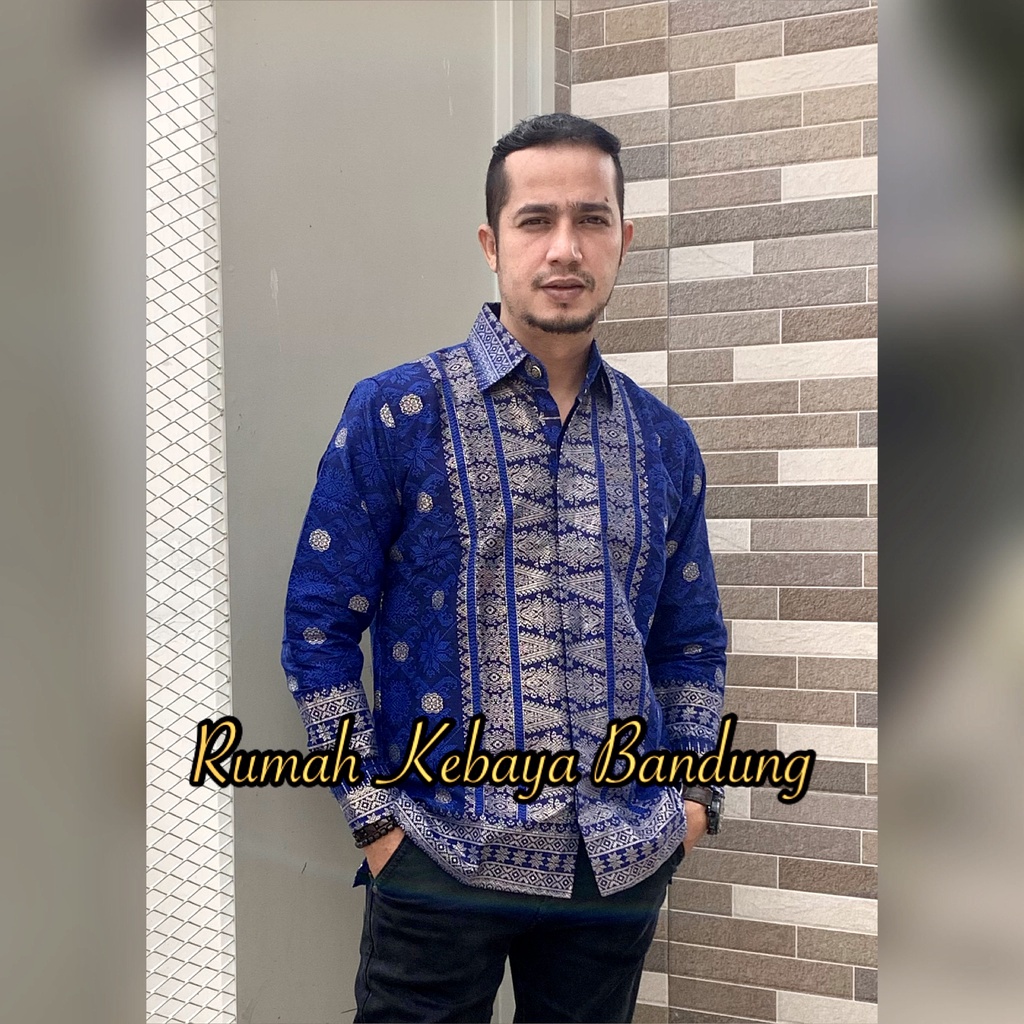 KEMEJA ANISA SONGKET UNTUK COUPLE SETELAN KURUNG ANISA BATIK JUPRI BATIK SONGKET RUMAH KEBAYA BANDUNG RUMAH SONGKET BANDUNG