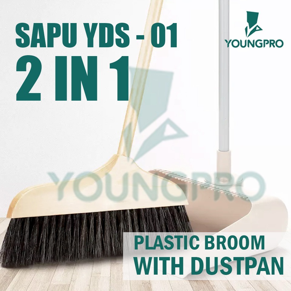 YP ALAT PEL LANTAI SPIN MOP STAINLESS STEEL ANTI KARAT YMM-01 / YP ALAT PEL LANTAI PRAKTIS MICROFIBER MOP SCM-01 / SAPU DAN PENGKI SET ALAT KEBERSIHAN PLASTIC BROOM WITH DUSTPAN YBS-01