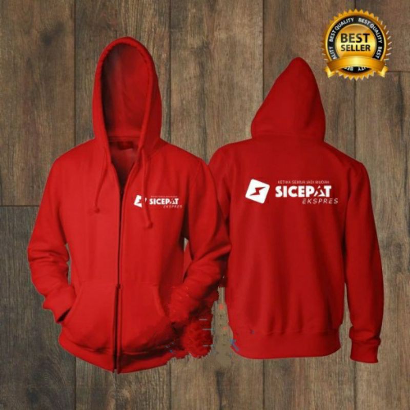 JAKET HOODIE RESELETING SICEPAT KURIR BAHAN FLEECE