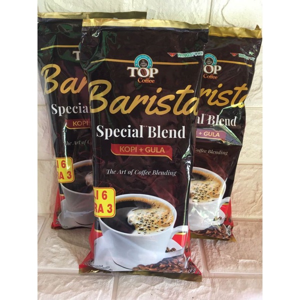 

Top Coffee Barista Spesial Blend Kopi + Gula Beli 6 extra 3/Kopi Murah 225gr (6+3 sachet @25gr)