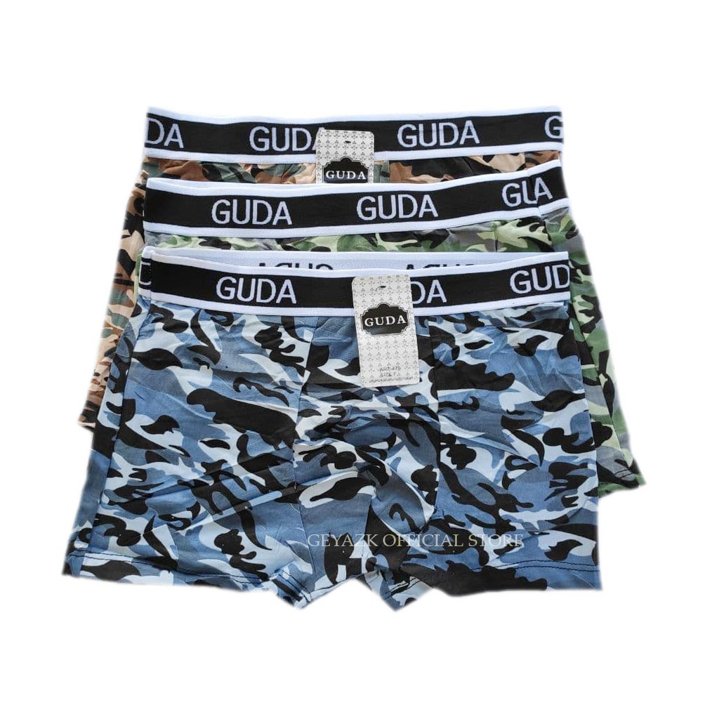 3 Pcs Celana Dalam Boxer Pria Motif Army