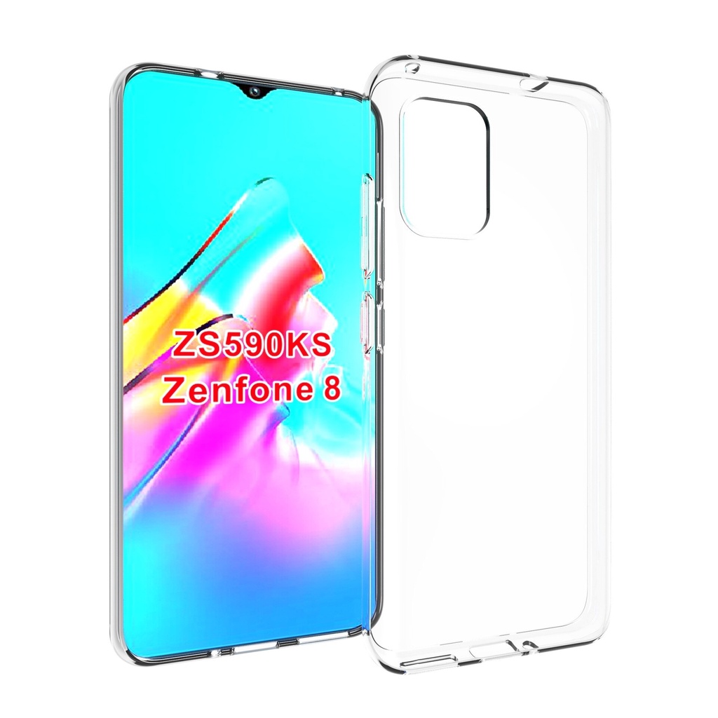 Softcase Asus Zenfone 8 ZS590KS 2021 Transparant Crystal Jelly Protection Camera Case Zenfone 8