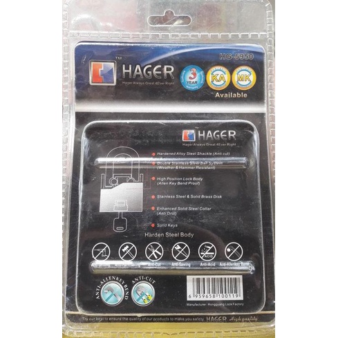 Eklusif Gembok Hager 60Mm Pendek Sale