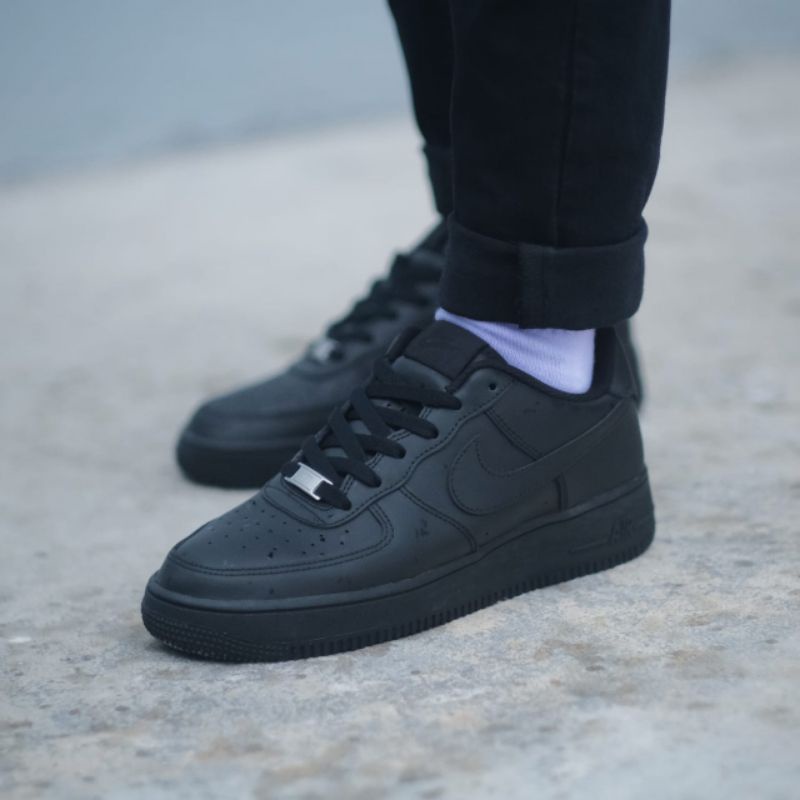 Sepatu Air Force 1 Full Black High Prem Quality Sepatu Hitam Polos