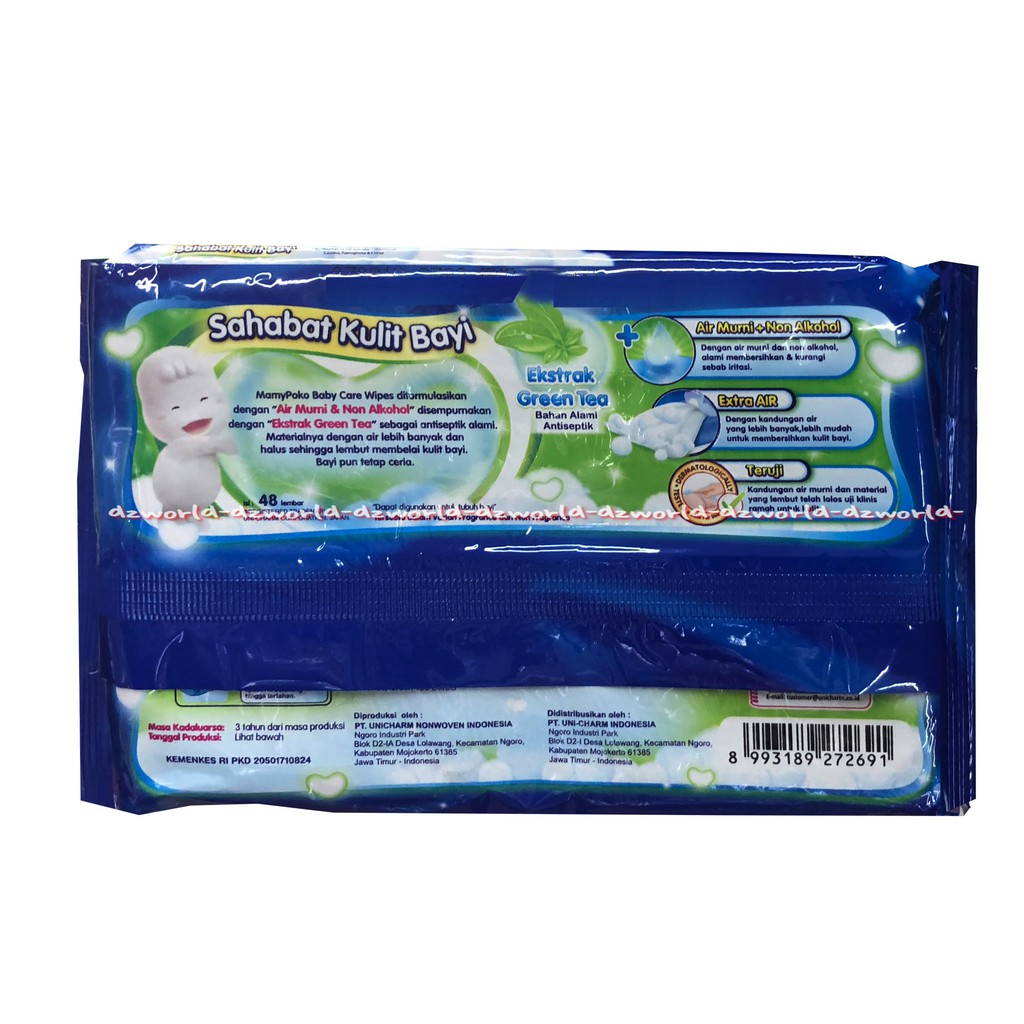 Mamypoko Baby Care Wipes 48lembar Antiseptik Tissue Tisu Basah Bayi Mamy poko
