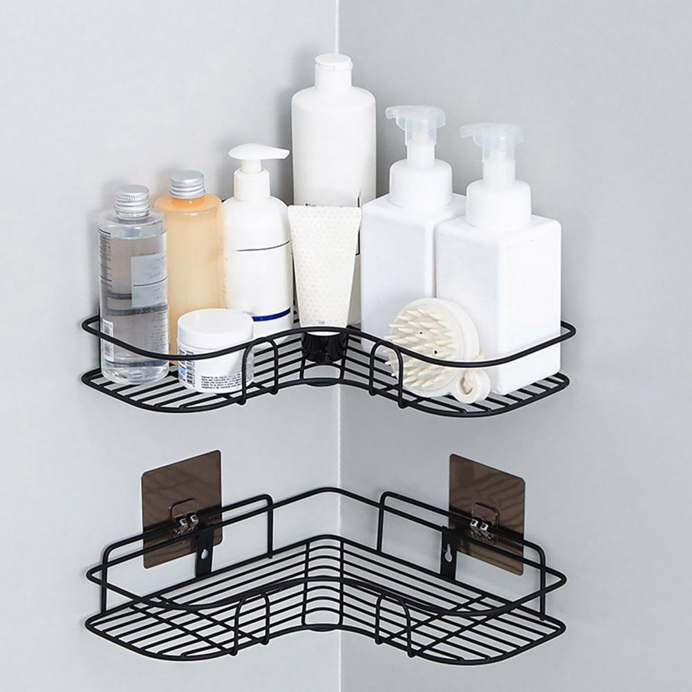 Rak Sudut Kamar Mandi besi anti karat Rak siku pojok kamar mandi dan dapur tembok cantel gantung organizer barang sabun odol shampo bisa juga bumbu dapur kecap saos di dapur Triangular Bathroom Organizer Rack G49 aluminium besi Stainless Steel