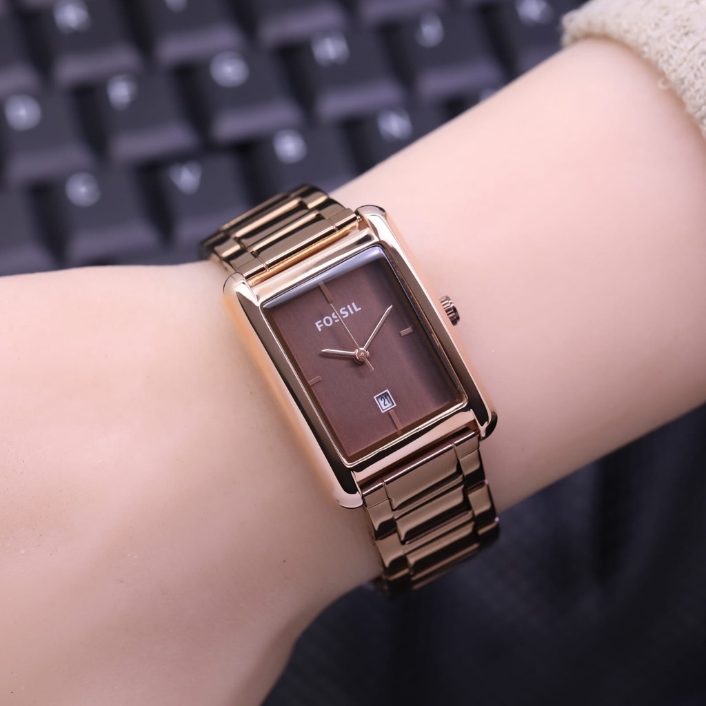 Jam Tangan Wanita Fashion L4952S Tali Rantai Case Segi Tanggal Aktif Free Box &amp; Baterai