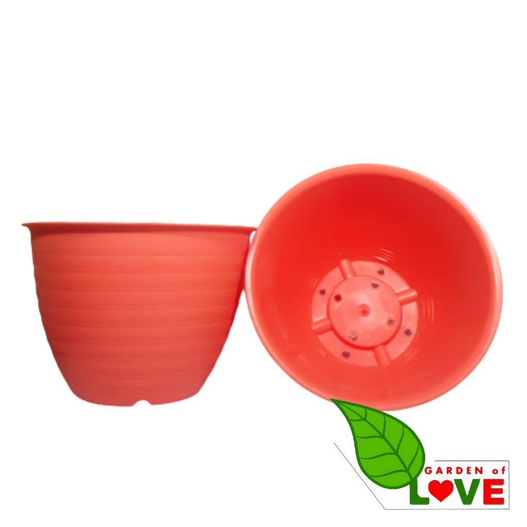 Pot Super Tawon 24 Cm Orange Garden Of Love Pot Plastik 24CM Pot Tawon Pirus 24 27 30 Tinggi Putih