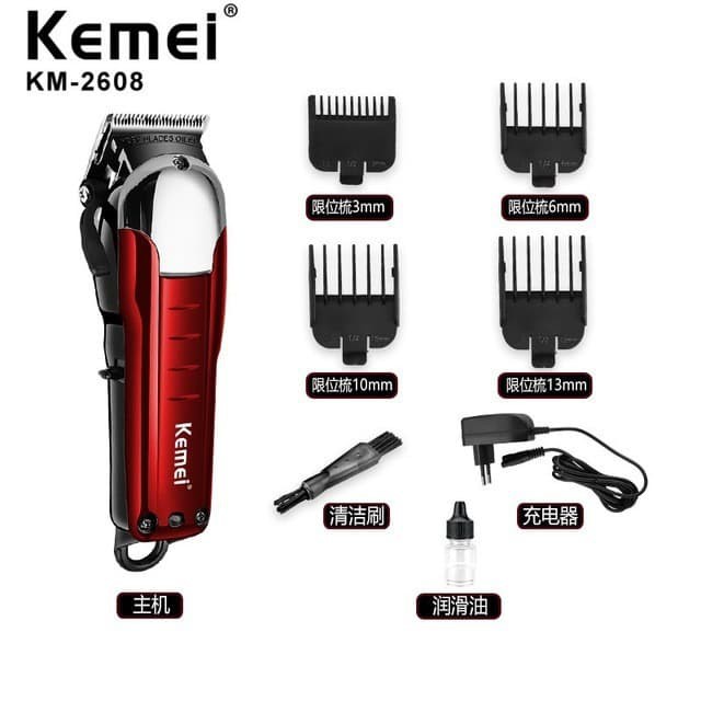 KEMEI KM-2608 Rechargeable Washable Cordless Electric Clipper