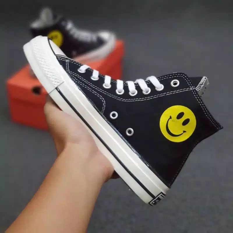 CONVERSE HIGH 70S X NIKE SMILE  SWOOSH SNEAKERS PREMIUM QUALITY