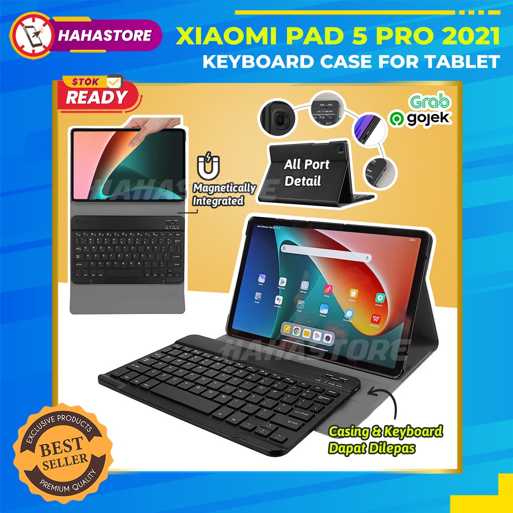 Jual Xiaomi Pad 5 Pro 2021 Mi 11 Book Cover Wireless Keyboard Case Tablet Android Bluetooth