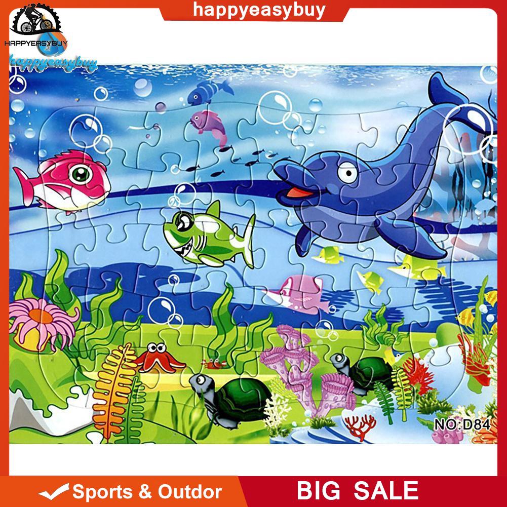 40pcs Mainan Puzzle Kertas Gambar Kartun Bawah Laut Untuk Edukasi Anak Shopee Indonesia