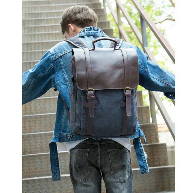 TAS RANSEL KANVAS/RANSEL PRIA/TAS PRIA/RANSEL/TAS/TAS PUNGGUNG/RANSEL PRIA KANVAS