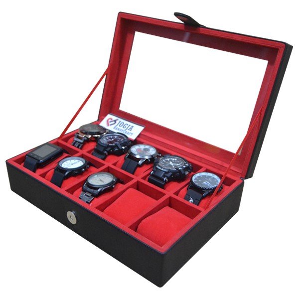 (JUMBO) Kotak Tempat Jam Tangan Isi 10 Sport , Box Jam, Watch Box, Wadah Jam