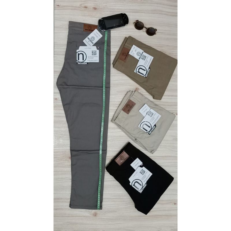 SUPER JUMBO celana panjang pria chino BIG SIZE SUPER JUMBO reguler longgar 27-38 bahan melar