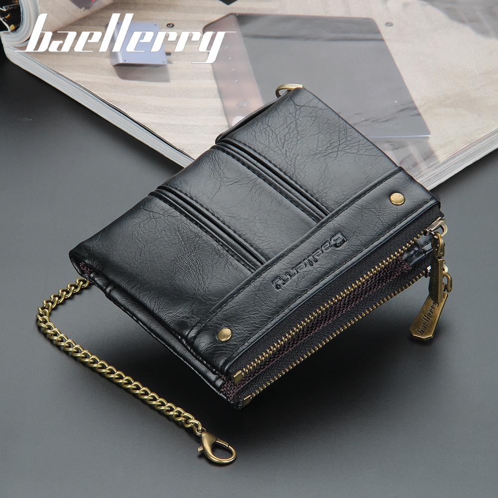 BAELLERRY D3230 Dompet Pria Dompet Pendek Bahan Kulit PU Leather Premium WATCHKITE WKOS