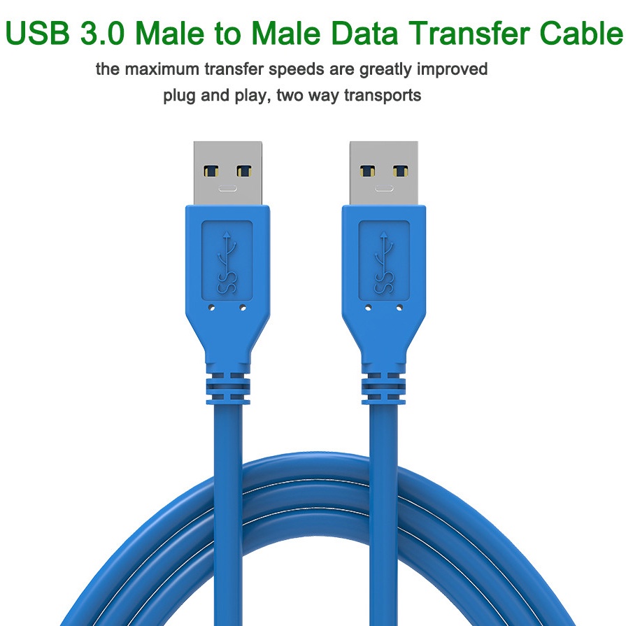 Radiator Transmission Dual Type A Male to Type A Male Adapter Extension Cable USB 3.0 Male to 0.6 / 1 / 5m Type / Data Super Speed 5Gbps Data Sync Cable