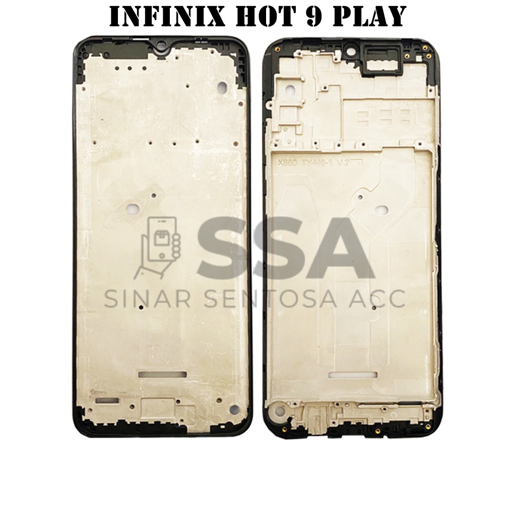 Tulang Tengah Middle Frame LCD Infinix Hot 9 Play X680 Original 100% Tulang Casing Bezel Bezzel Bazel Handphone HP Ori Original Awet