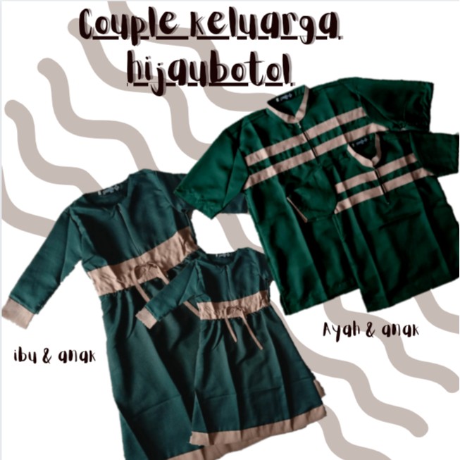 Couple keluarga couple keluarga hijau botol  / koko couple