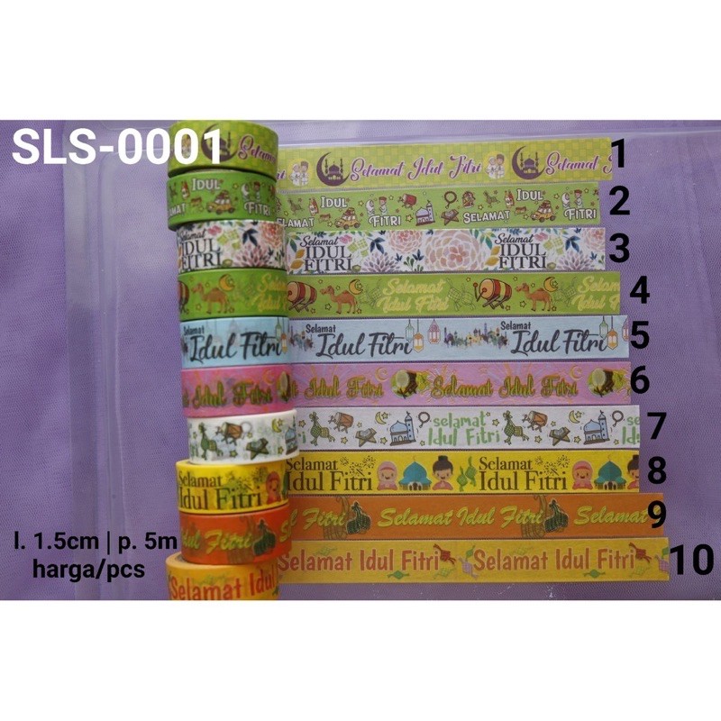 SLS-0001 Deco tape Isolasi selotip washi gambar motif idul fitri