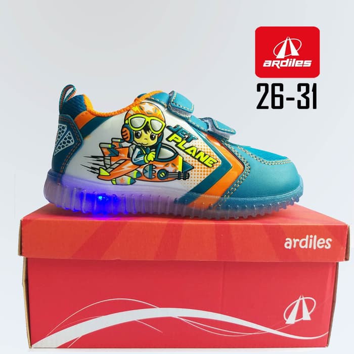 Terlaris {arc} SEPATU ANAK LAMPU ORIGINAL ARDILES JAVAS, SEPATU ANAK TK LED NYALA