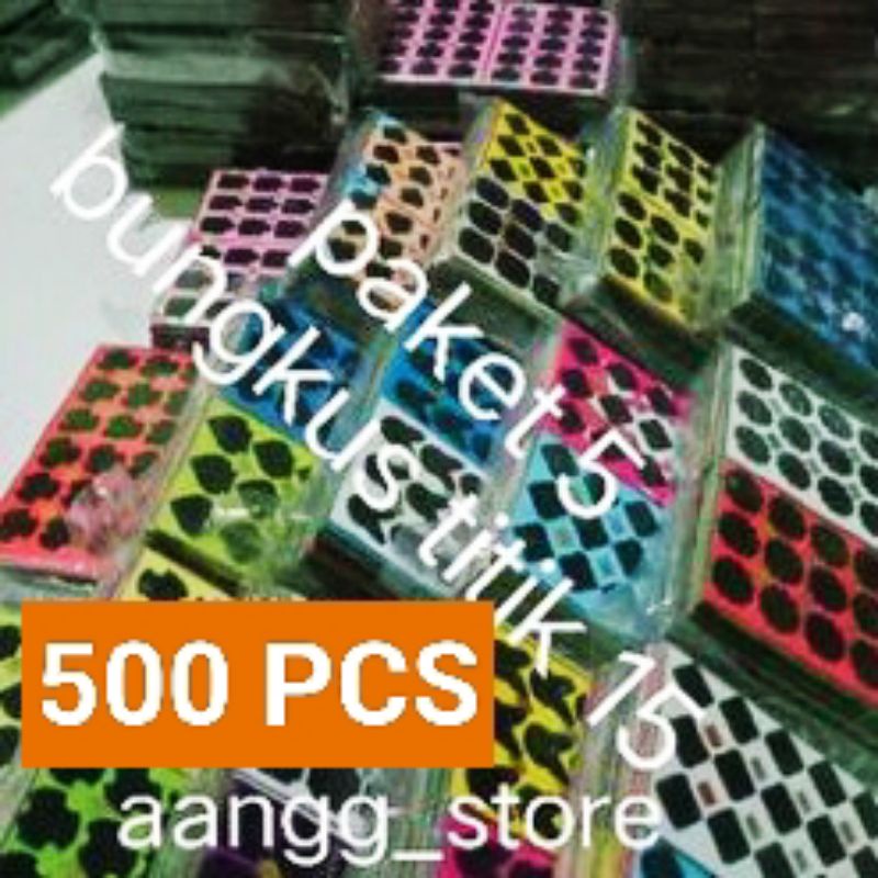 gosokan paket 5 bungkus isi 500 pcs gosokan bom tengkorak titik 15 belakang blok hitam /RA/ZIP/LHM