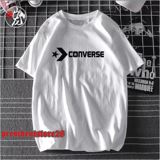 KAOS CONVERSE / KAOS DISTRO COMBED 30S CONVERSE STARS / KAOS PENDEK PRIA COTTON COMBED 20S / BAJU DISTRO PRIA KATUN