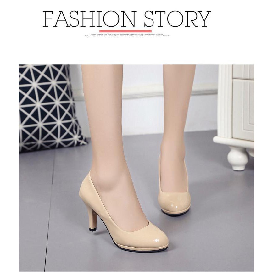 SEPATU HEELS WANITA S008 SEPATU FASHION WANITA IMPORT JAKARTA MURAH LAKU MODERN NYAMAN BAGUS