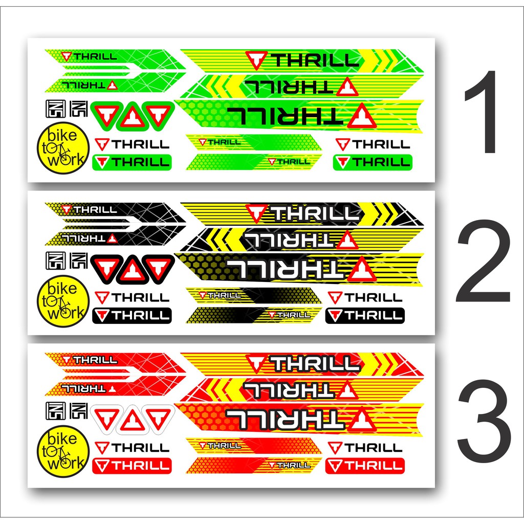 STICKER SEPEDA THRILL STIKER  VARIASI SEPEDA